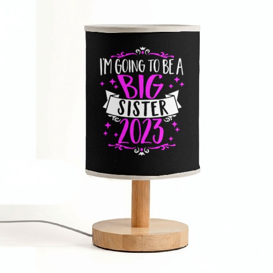 Going to be a Big Sister 2023 Pregnancy Big Sis Fabric Lamps