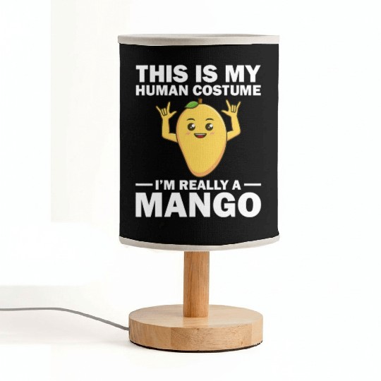 Funny This Is My Human Costume Mango Fruit Lover Fabric Lamps