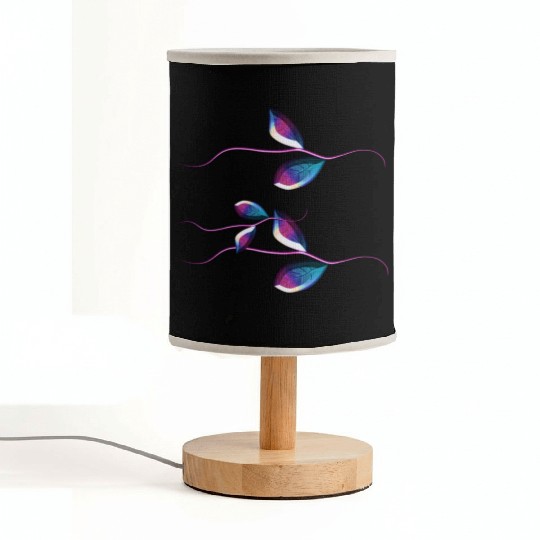 leaves nature stem icon purple Fabric Lamps