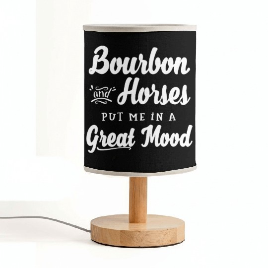Mens Bourbon and Horses Great Mood Fun Kentucky Fabric Lamps