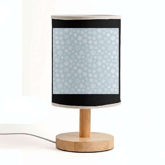 Modern Grey Snowflakes Pattern Fabric Lamps