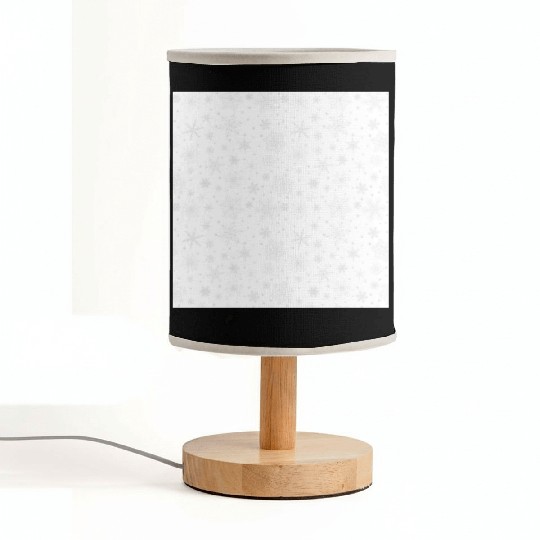 Snowflakes Pattern Grey White Fabric Lamps