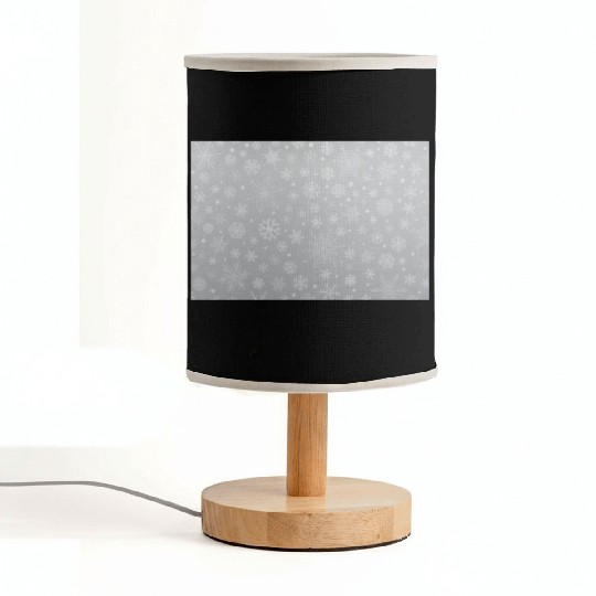 Abstract Grey Snowflakes Pattern Fabric Lamps