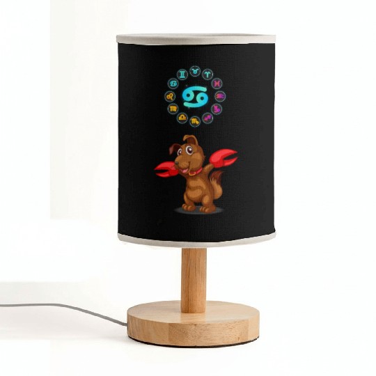 Funny Dog Lover Horoscope Cancer Zodiac Sign Cool Fabric Lamps