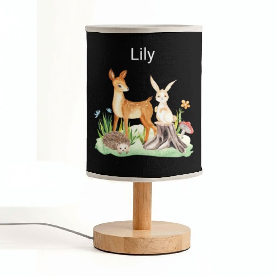 Animal deer rabbit hedgehog Lily Fabric Lamps