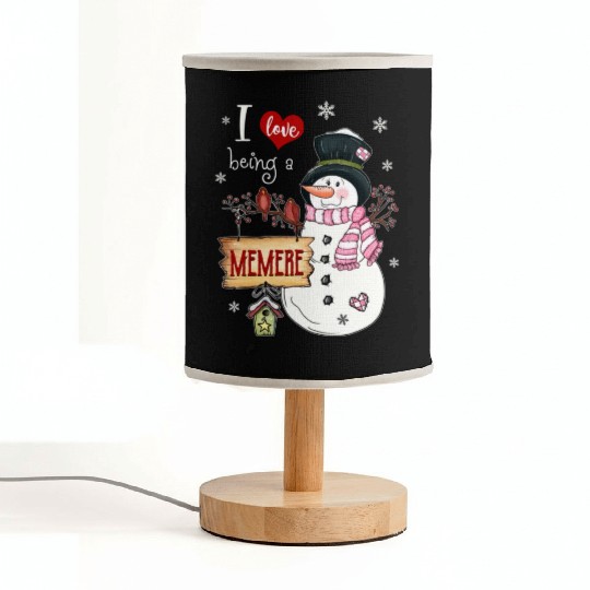 I love Being A Memere Snowman Christmas Funny Xmas Fabric Lamps