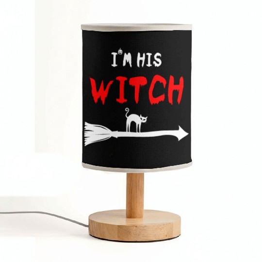 haolloween I'm his Witch Cat trick or treat couple Fabric Lamps