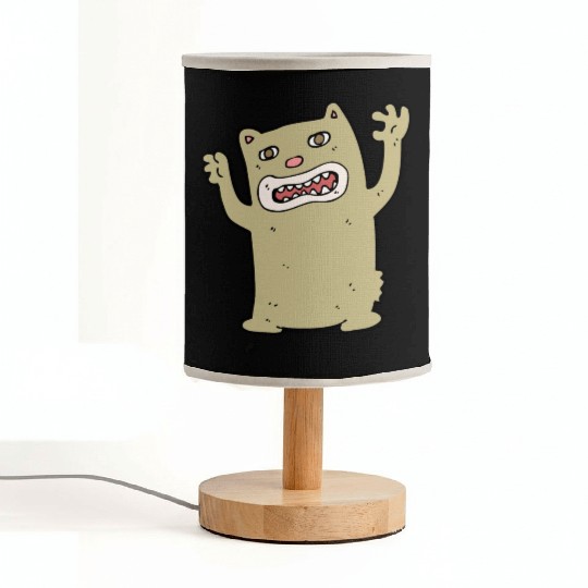 funny catzilla, cat lover Fabric Lamps