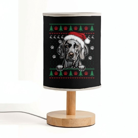 Weimaraner Christmas Ugly Sweater Funny Dog Lover Fabric Lamps