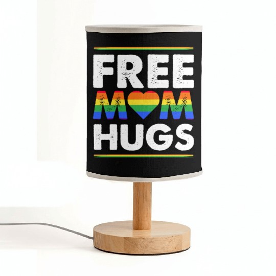 Free Mom Hugs Rainbow Parade Pride Month LGBTQ Fabric Lamps
