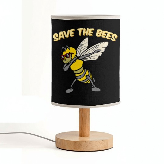 Save The Bees Fabric Lamps Dabbing Bumblebee Bee Earth Pl