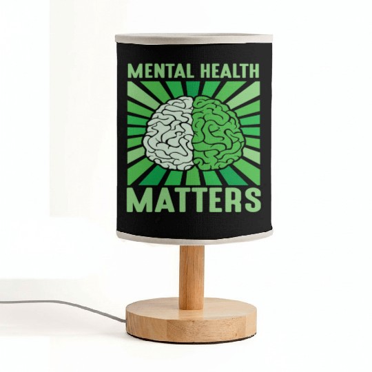 Mental Health Matters Brain Awareness Vintage Fabric Lamps