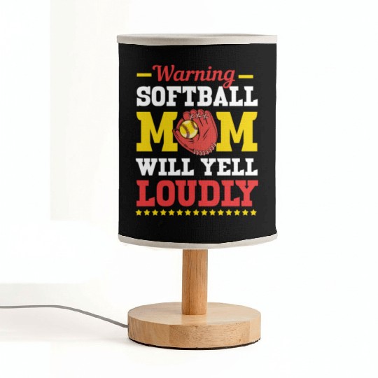 Mom Pun Mothers Day Funny Softball Mom Fabric Lamps