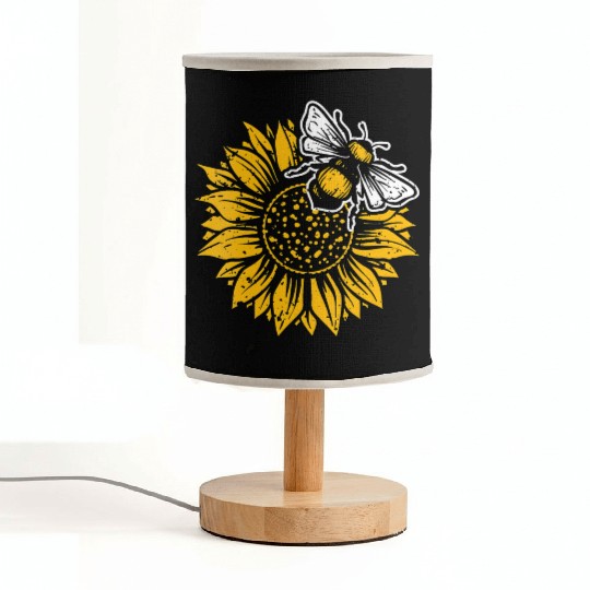 Womens Bumblebee Sunflower Springtime Save The Bee Fabric Lamps