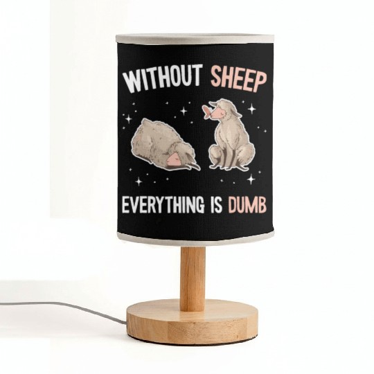 Cute Lamb Saying - Farmer & Sheep Fabric Lamps