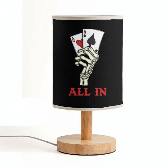 Poker Player Poker Cards Ace Skeleton Hand Poker Fabric Lamps