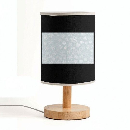 Winter Snowflakes Pattern Grey White Fabric Lamps