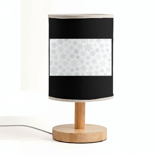 Christmas Snowflakes Pattern Grey White Fabric Lamps