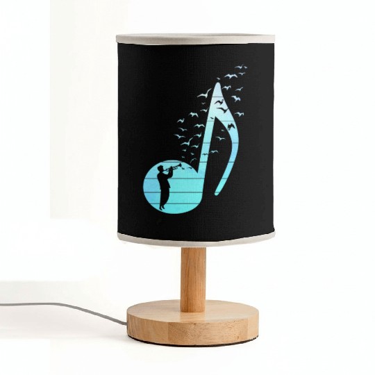 Trumpet Player Nature Lover Musician Fabric Lamps