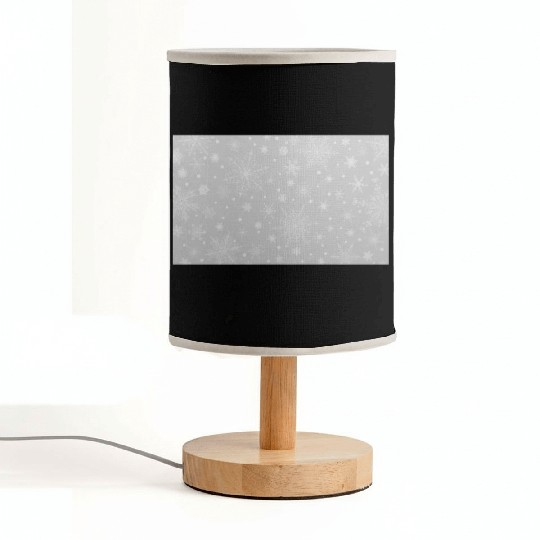 Christmas Snowflakes Grey Pattern Fabric Lamps
