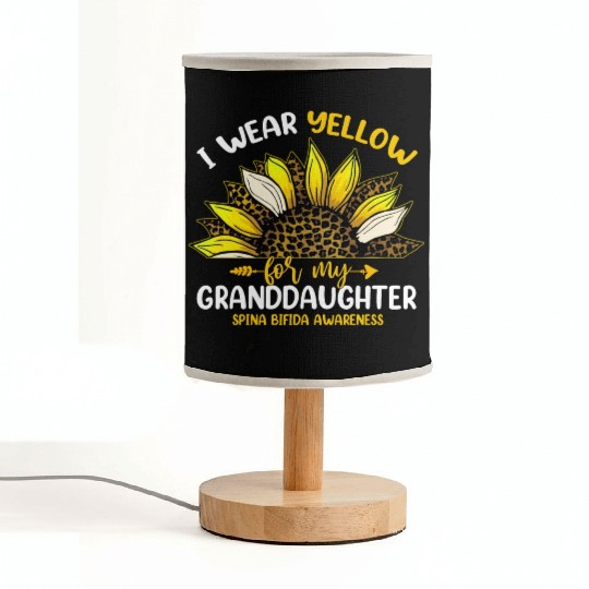 I Wear Yellow For My Granddaughter Spina Bifida Fabric Lamps