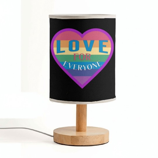 Heart rainbow unisex love for everyone Fabric Lamps