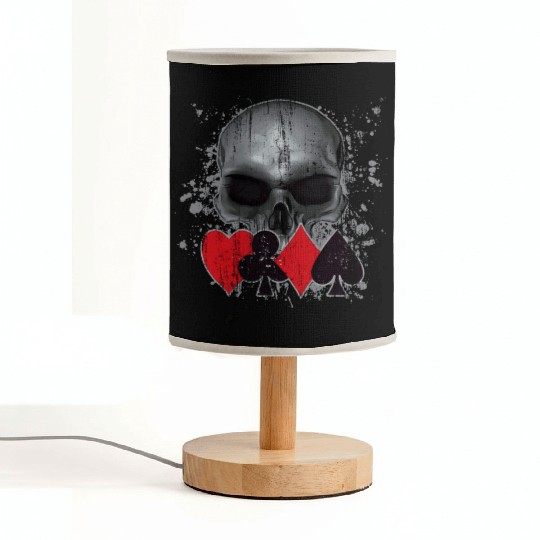 Heavy Metal Punk Poker Skull Fabric Lamps
