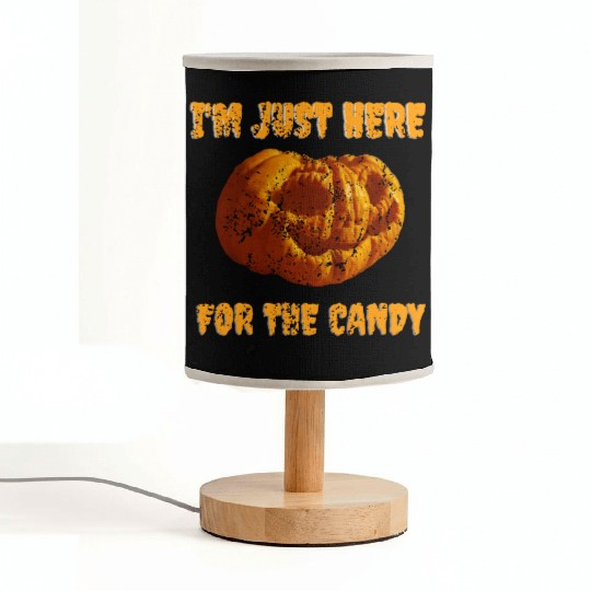 I'M JUST HERE FOR THE CANDY OLD PUMPKIN DRAWING Fabric Lamps