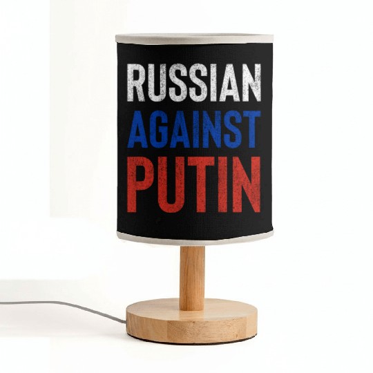 Russian against Putin russia flag grunge Fabric Lamps