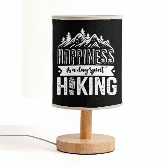 Happiness Is A Day Spent Hiking, Wanderlust Fabric Lamps