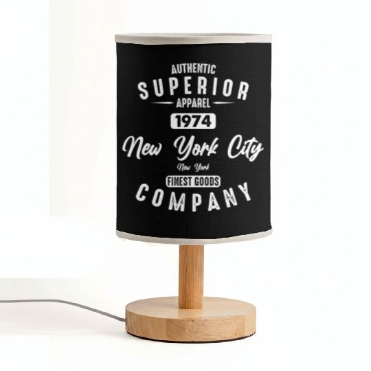 New York City Born In 1974 Vintage Birthday Fabric Lamps