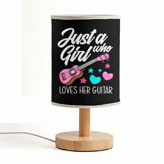 Guitar Girl Guitar Player Fabric Lamps
