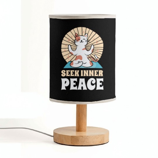 Serenity Cat Yoga Cat Owner Meditation Yoga Fan Fabric Lamps