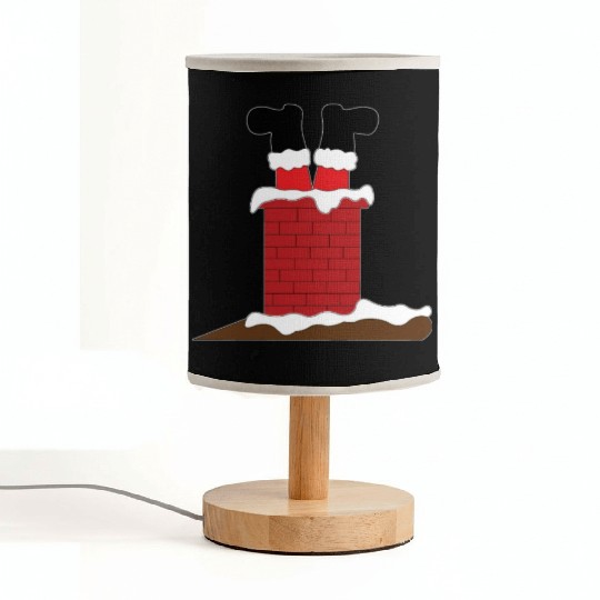 Funny Santa Claus Stuck in chimney Fabric Lamps