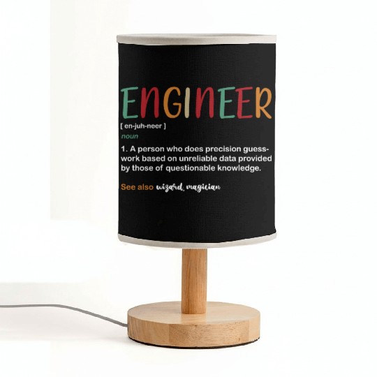 Funny College Student Engineer Definition Fabric Lamps