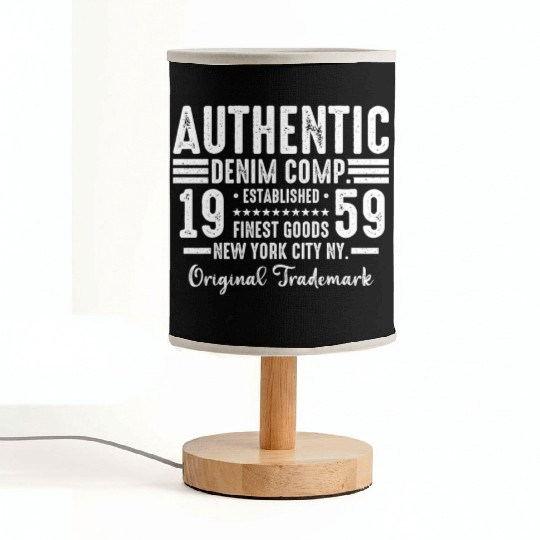 New York City Born In 1959 Vintage Birthday Fabric Lamps