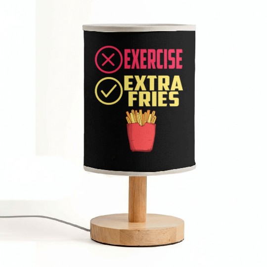 Exercise Extra Fries Chips Workout Gym Fabric Lamps