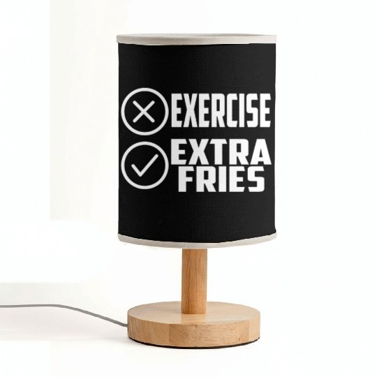 Exercise Extra Fries Gym Workout Chips Fabric Lamps