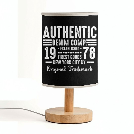 New York City Born In 1978 Vintage Birthday Fabric Lamps