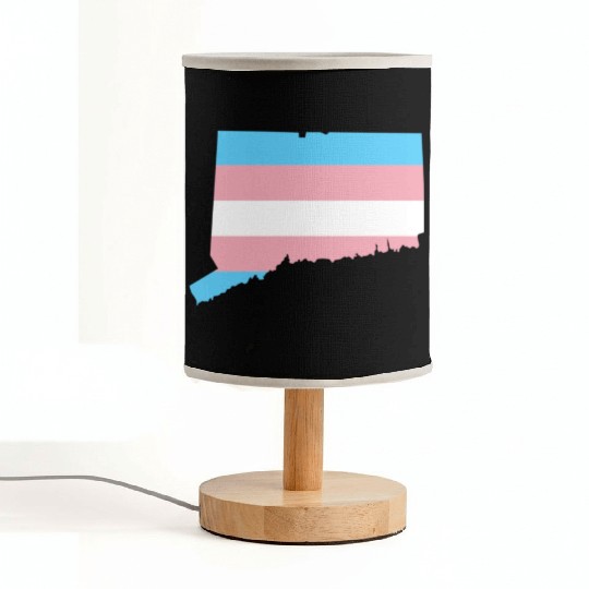 Trans Flag Connecticut LGBT Pride Support Fabric Lamps