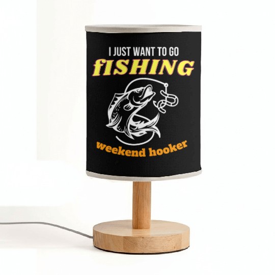 Fishing Lifestyle weekend hooker Fabric Lamps