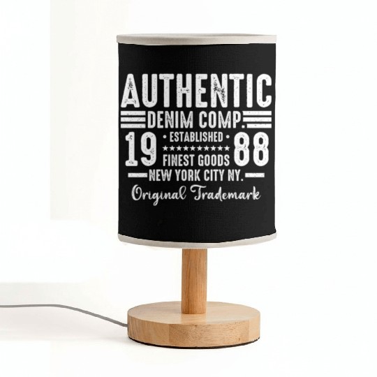 New York City Born In 1988 Vintage Birthday Fabric Lamps