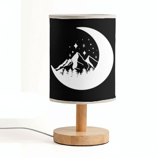 Mountains in the moon Full moon Fabric Lamps