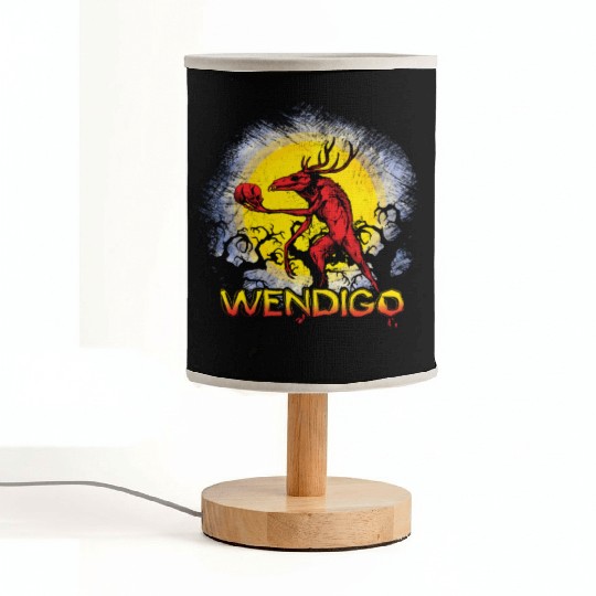 Folk Creature Wendigo Forest Halloween Cryptid Fabric Lamps