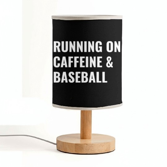 Running On Caffeine Baseball Fabric Lamps