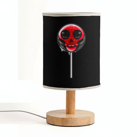 Red Skull Lollipop Trick Or Treat Halloween Fabric Lamps