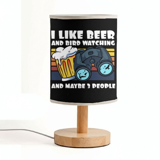 Birdwatching I Like Beer Binoculars Ornithologist Fabric Lamps