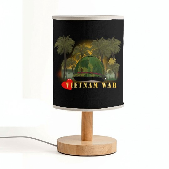 Vietnam Era Helmet Cover - MELOVEYOULONGTIME GI w Fabric Lamps