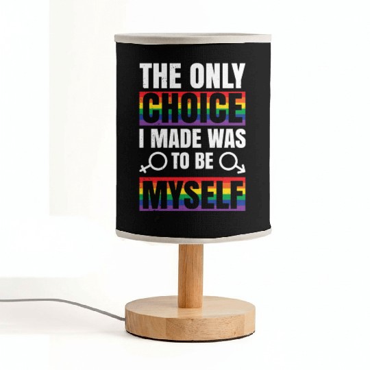 LGBT Gay Pride Rainbow Slogan CHOICE Present Fabric Lamps