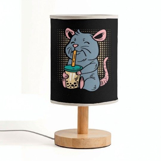 Rat Bubble Tea Tea Lover Gift Fabric Lamps